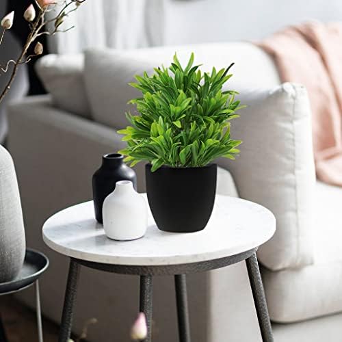 LELEE Artificial Potted Plants 4 Pack Medium Eucalyptus Decorative Grass