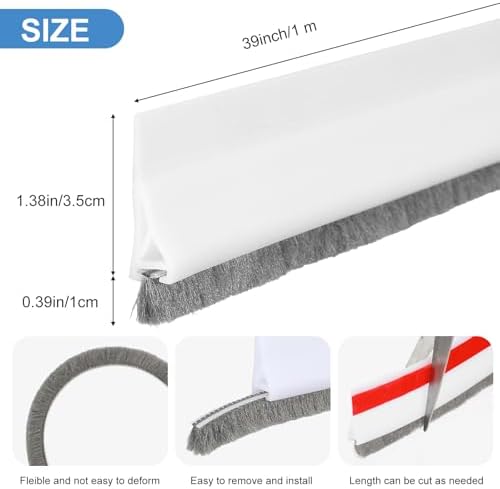 YBEATY Door Draft Stopper with Brush for Bottom Door Sealing