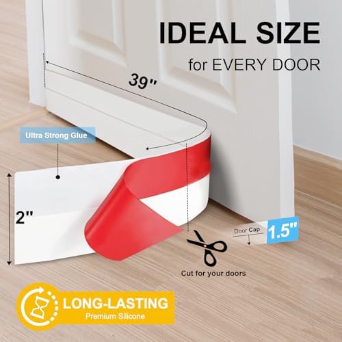 EGUARTE Door Draft Stopper 2 W x 39 L White