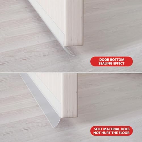 118 Inch Clear Silicone Door Seal Strip for Bathrooms and Doors