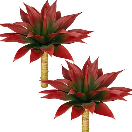 Artificial Agave Plant 18In 2Pack for Home and Outdoor Decoration