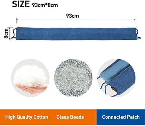 MAGZO Door Draft Stopper 36 Inch Blue Wind Blocker