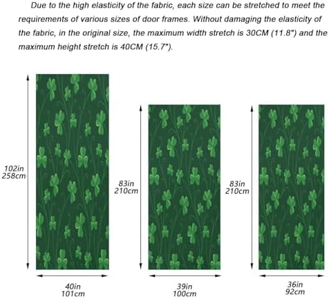 Susiyo Green Clover Halloween Door Cover 32x79in