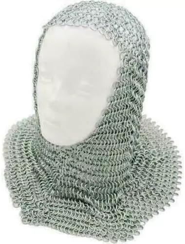 10 mm Butted Chain Mail Coif Hood Armor