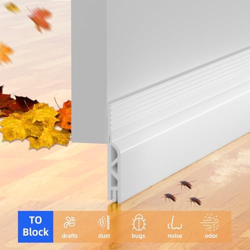Under Door Draft Stopper 39in White Door Sweep
