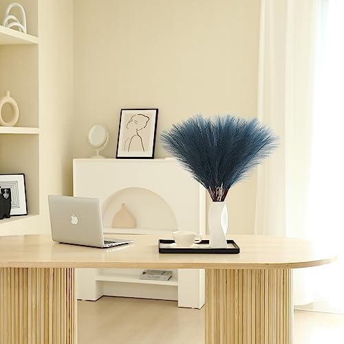 Blue Pampas Grass Decor - 30pcs 24 Inch Artificial Pampas Grass for Home Decor