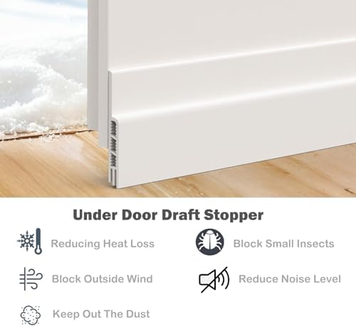 Timfcbs Under Door Draft Blocker 5 Pack White 2x39in