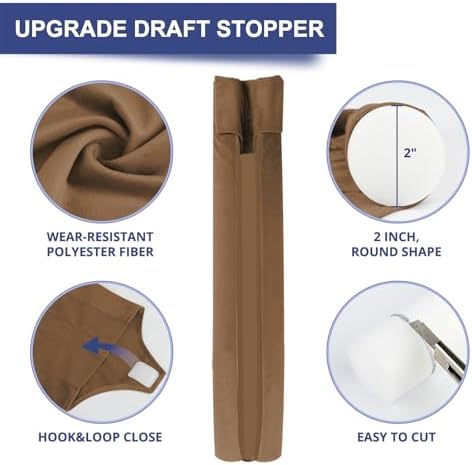Hador Door Draft Stopper 32 Inch Double Side Soundproof Seal