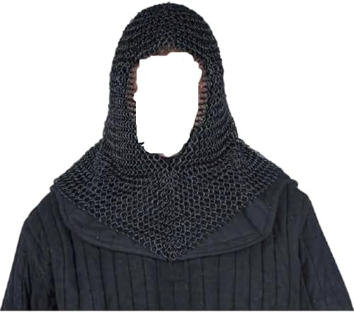 Silver Aluminum Chainmail Coif for Adult