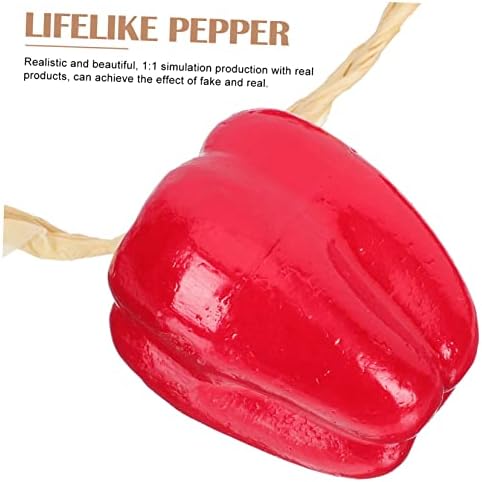 5Pcs Simulation Pepper String Artificial Vegetable Hanging Decor for Farmhouse Style and Photography Props