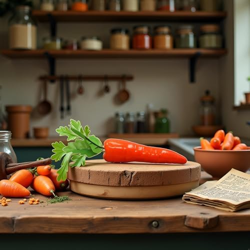 1Pc Orange Artificial Carrot Home Decor Reusable Plastic Vegetable