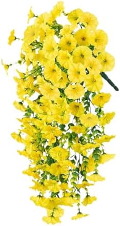 CarpNettore Artificial Hanging Plants Garland Teardrop Spring Swag Yellow