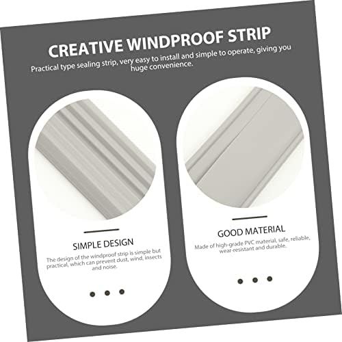 PRETYZOOM Door Bottom Draft Stopper Seal Flexible Noise Blocker for Bedroom Interior Exterior Doors Compact Gray Design