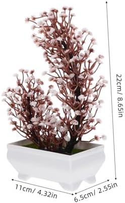 Cabilock Artificial Bonsai for Home Lifelike Potted Plant Desk Decor Office Greenery No Watering Needed