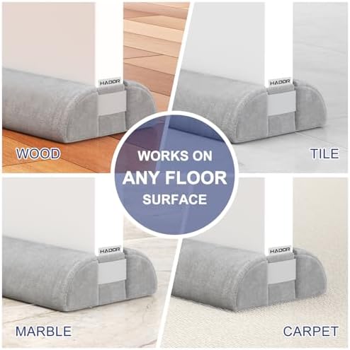 Hador Door Draft Stopper 32 Inch Double Sided Grey
