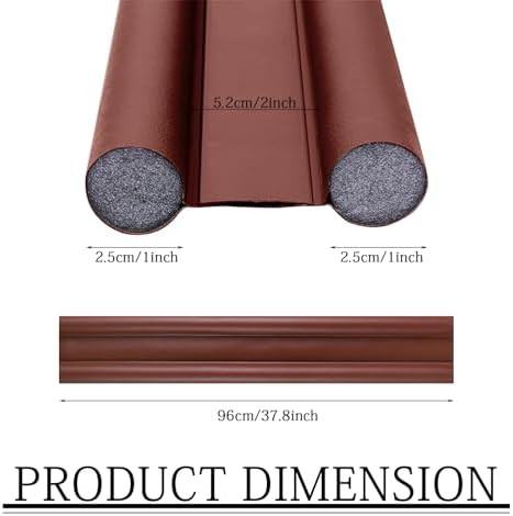 Double Door Draft Stopper 37 Inch Soundproof Windproof