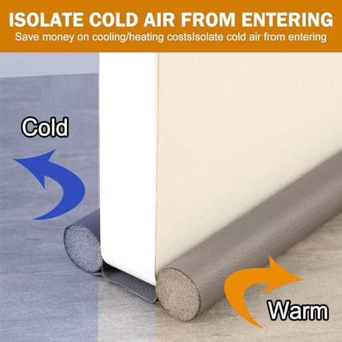 Adjustable Under Door Sound Blocker 36 in White