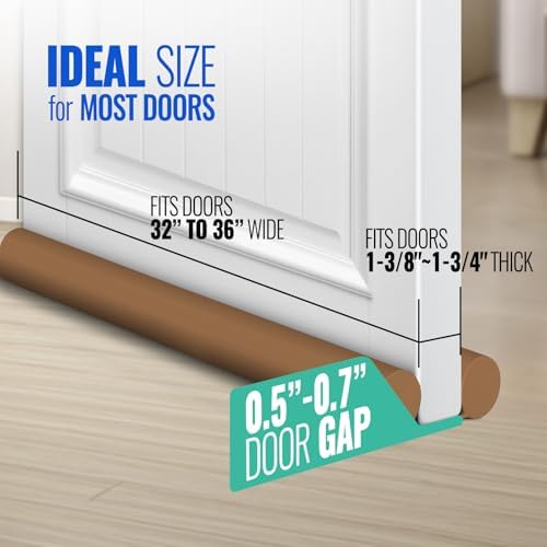 OSAMEDA Door Draft Stopper 36 Inch Red