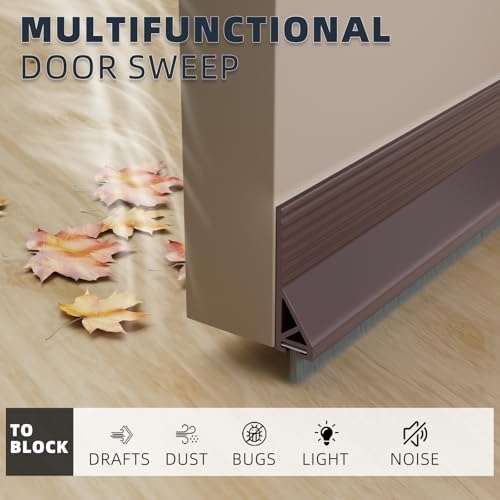 39 Inch Door Sweep with Brush and Silicone Seal