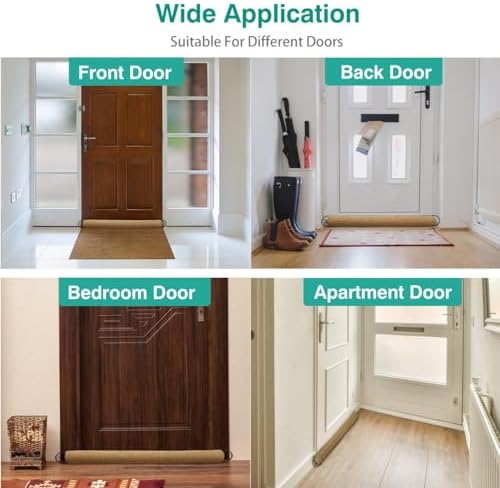 Lewondr Door Draft Stopper 36 Inch Triangle Design