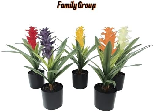 16 Inch Artificial Bromeliad Plant Red