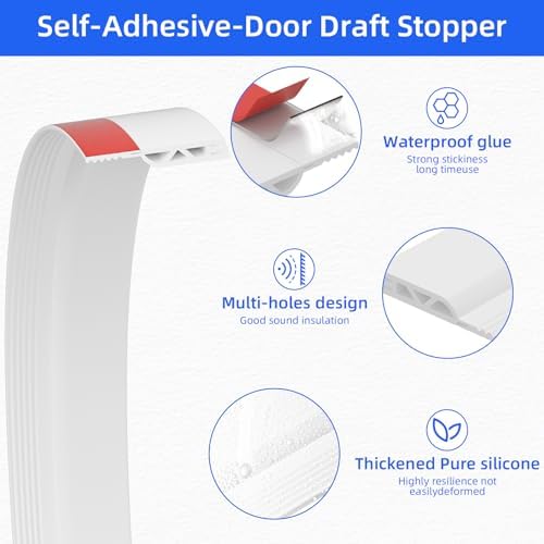 Under Door Draft Stopper 39in White Door Sweep