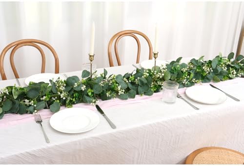 SOMYTING Eucalyptus Garland 2 Pack 59FT Artificial Decor