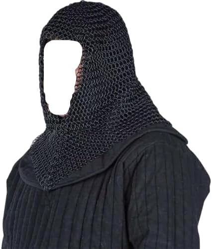 Silver Aluminum Chainmail Coif for Adult