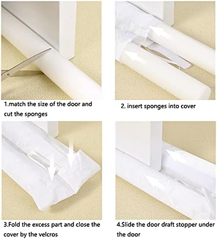 Adjustable Door Draft Stopper 29-35 Inches Noise Reduction