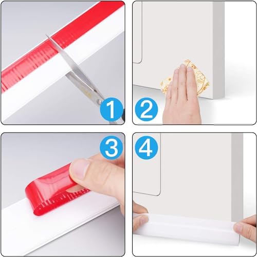 2 pcs Door Draft Stoppers for Bottom of Door Soundproof Door Sealer with Weather Stripping Insulation