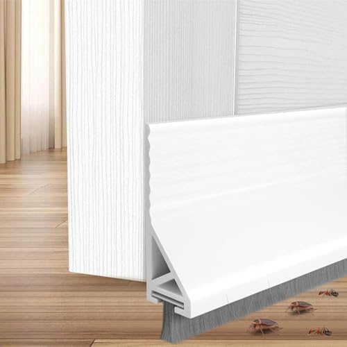 Funnytek 39 Inch Self Adhesive Silicone Door Sweep Brush