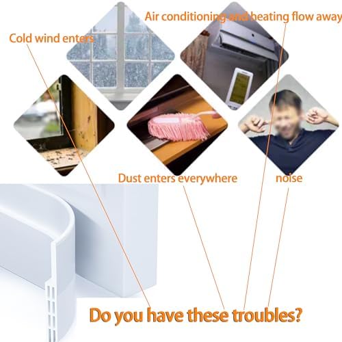 YTDSUP Door Draft Stopper 4 Pack White Strong Adhesive
