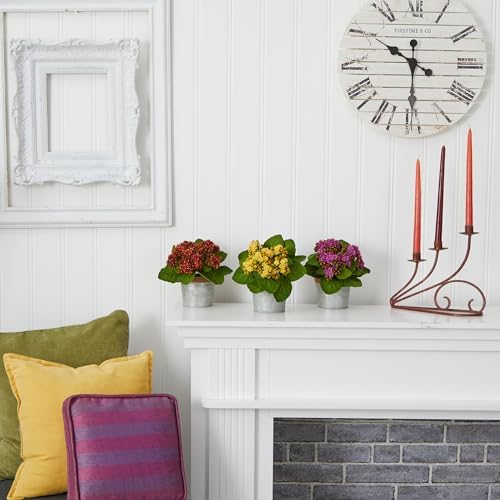Nearly Natural Kalanchoe Artificial Arrangements Set of 3