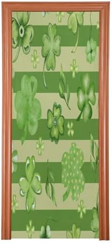 Susiyo Watercolor Green Plants Halloween Door Cover