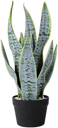 225 Inch Artificial Snake Plant in Black Pot