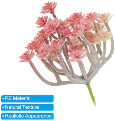 PATIKIL Mini Artificial Red Succulent Plants