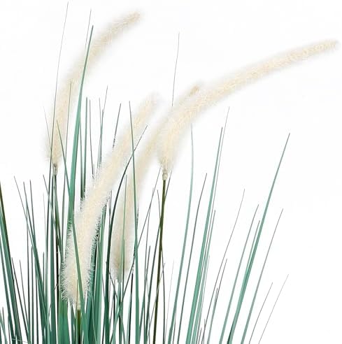 Romantic Season 3FT Artificial Onion Grass Plants with White Pampas Grass