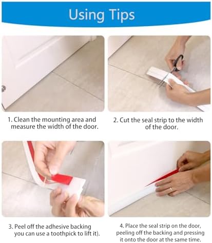 Barbunos Coniglio Door Draft Stopper - 2 Pack Energy Saving Bottom Door Seal