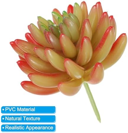 PATIKIL Red Artificial Succulent Plants Unpotted