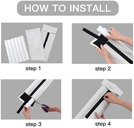 GDHOMM Door Draft Stopper Adjustable 30-36 Inch Bottom Gap Filler