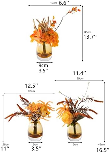 Elegant Artificial Flowers in Glass Vase