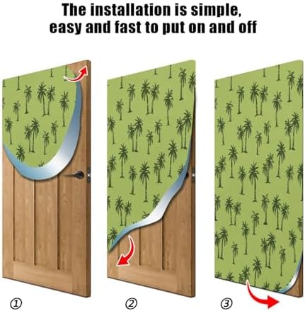 Susiyo Coconut Tree Halloween Door Cover 32x79 in