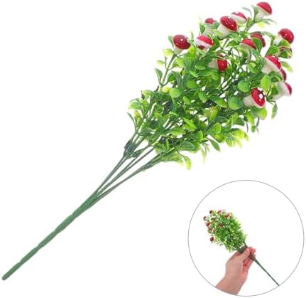 3pcs Realistic Faux Mushroom Branches for Home Decor