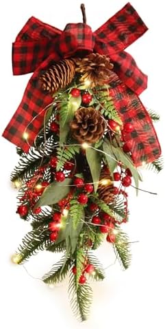 RECUTMS Christmas Teardrop Swag Decor
