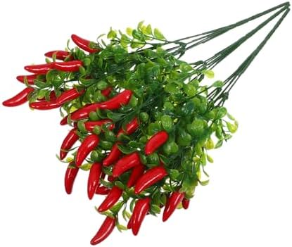 LIFKOME 3pcs Realistic Chili Pepper Decorative Artificial Plants