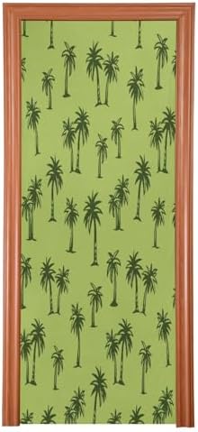 Susiyo Coconut Tree Halloween Door Cover 32x79 in