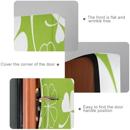 Susiyo Green Clover Halloween Door Cover 32x79 in