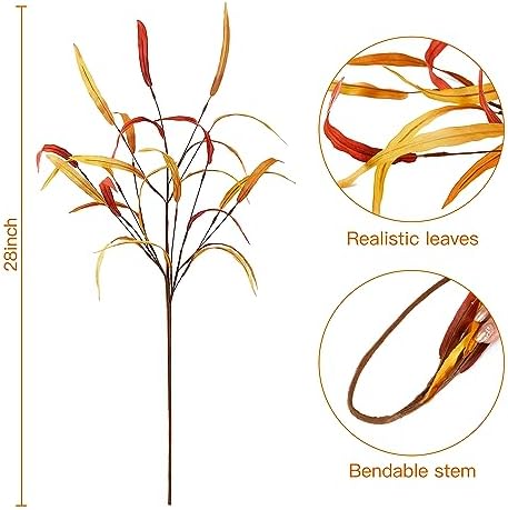 Sggvecsy 6Pcs Artificial Fall Greenery Stem for Home Autumn Decor Centerpieces