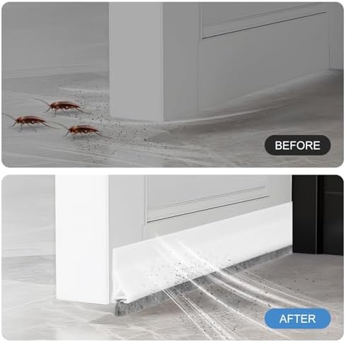 YBEATY Door Draft Stopper with Brush for Bottom Door Sealing