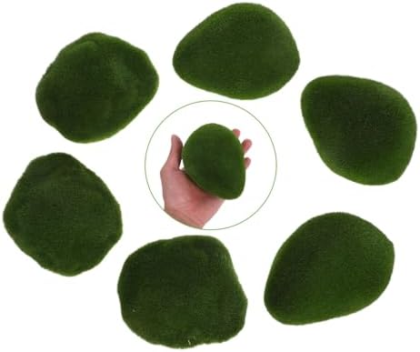 6pcs Artificial Moss Balls for Indoor Outdoor Decor